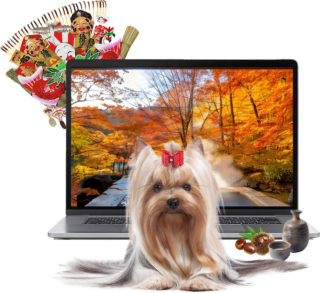 ヨークシャーテリアのお盆