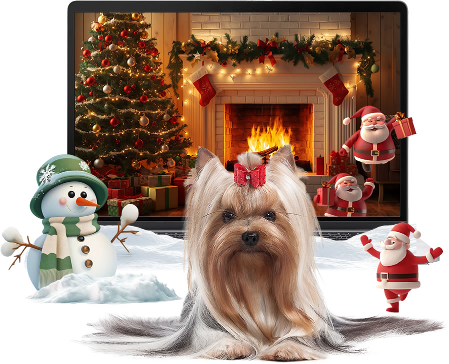 ヨークシャーテリアのお盆