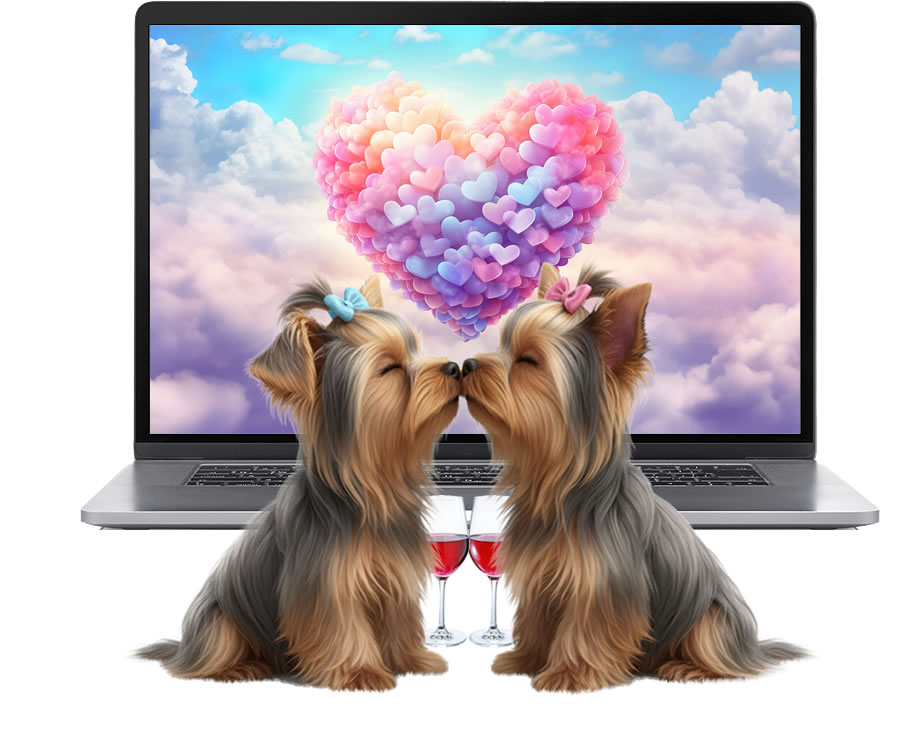 ヨークシャーテリアのお正月挨拶