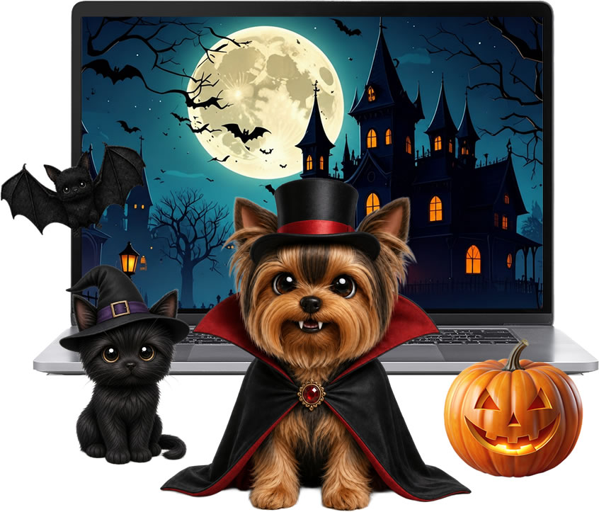 ヨークシャーテリアのハロウィン